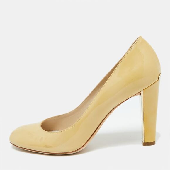Dior Beige Patent Leather Round Toe Pumps Size 38,New Products : American Fashion Style Bags On Sale